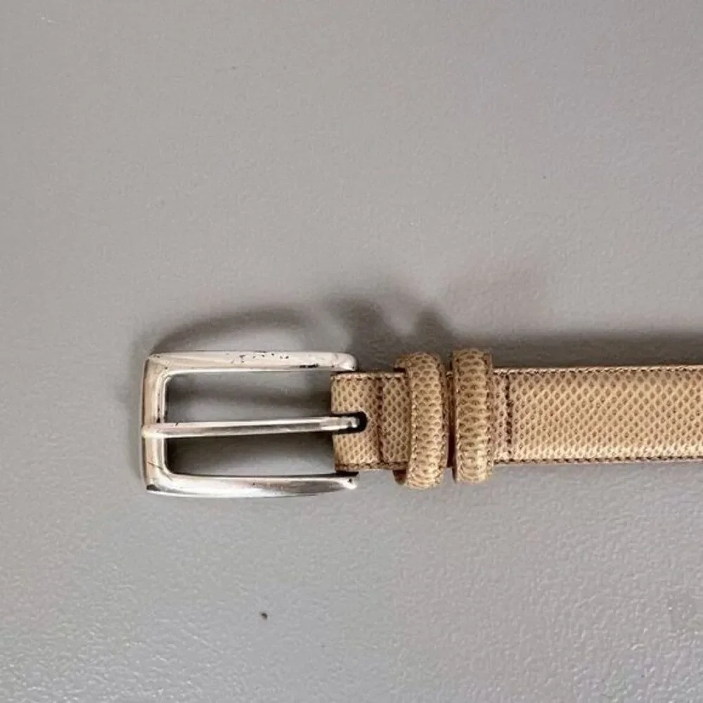 WCM NEW YORK WOMENS REPTILE BELT TAN SIZE 16